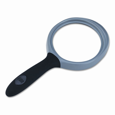 2X - 4X Round Handheld Magnifier with 3-1-4 Diameter Acrylic Lens image
