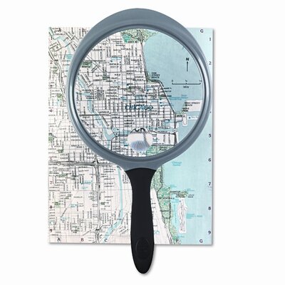 2X - 4X Round Handheld Magnifier with 5 Diameter Acrylic Lens image