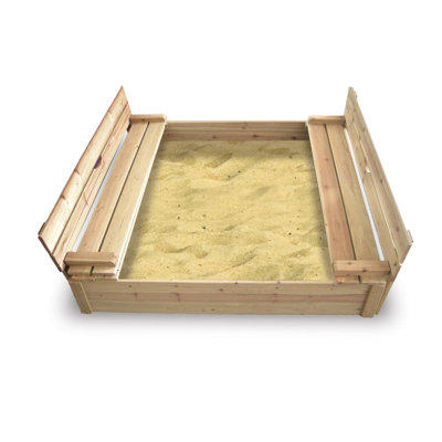 Badger Basket Cedar 4′ Rectangular Sandbox with Cover 9988