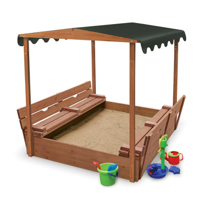 Badger Basket Convertible Cedar 4′ Rectangular Sandbox with Cover 99895