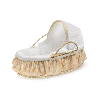 Badger Basket Natural Moses Basket with Fabric Canopy 97003
