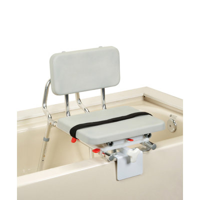 Tub Mount Transfer Bench with Padded Swivel Seat and Back image