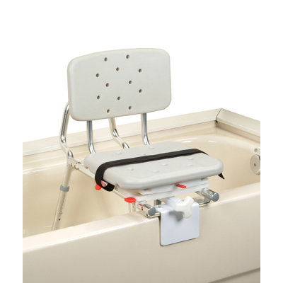 Tub Mount X-Short Transfer Bench with Molded Swivel Seat and Back image