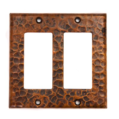 Copper Double Ground Fault / Rocker GFI Switchplate Cover in Oil Rubbed Bronze