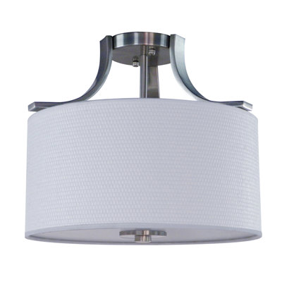Panorama Trail 3 Light Semi Flush Mount Finish: Satin Steel