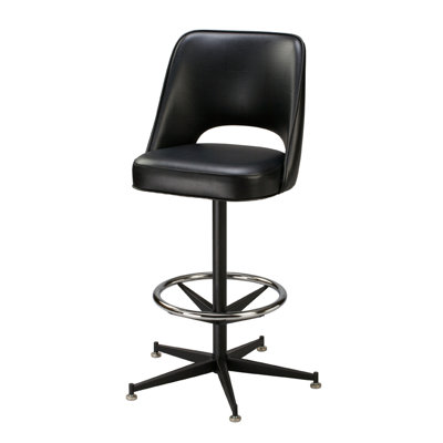 Swivel Bar Stool Upholstery: Natural Wood, Finish: Chrome, Seat Height: 30 inch