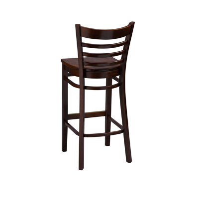 Bar Stool Finish: Black, Seat Height: 31 inch, Footrest and Nail Trim: Chrome