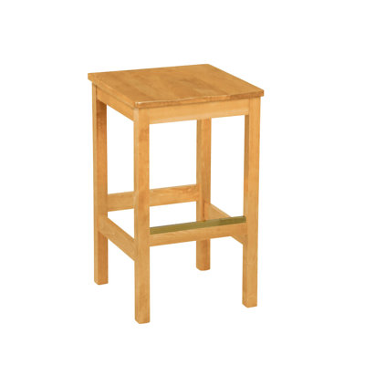Bar Stool Finish: Mahogany, Seat Height: 31 inch, Footrest and Nail Trim: Brass