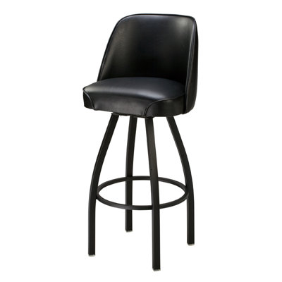 Swivel Bar Stool Upholstery: Mahogany Wood, Upholstery: Clear, Upholstery: 24 inch