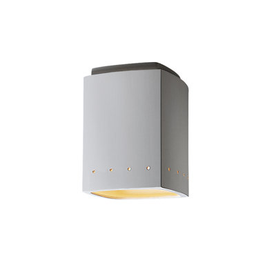 Radiance Rectangular Flush Mount Finish: Real Rust Radiance Rectangular Flush Mount Finish: Real Rust