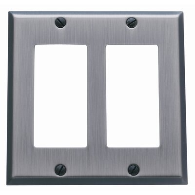 Classic Square Bevel Design Double GFCI Switch Plate Finish: Venetian Bronze