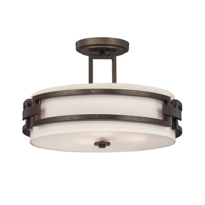 Del Ray 3 Light Semi-Flush Mount