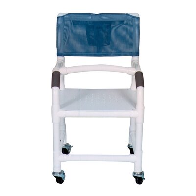Standard Deluxe Shower Chair with Flat Stock Seat Color: Royal Blue image