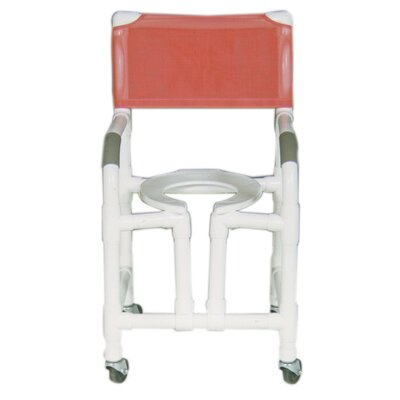 Standard Deluxe Shower Chair with True Vertical Open Front Frame Color: Royal Blue image