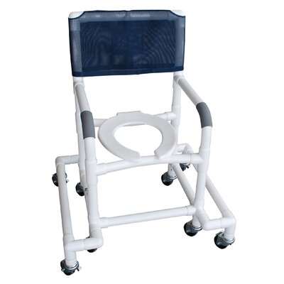 Standard Deluxe Shower Chair with Anti Tip Outriggers Color: Royal Blue image
