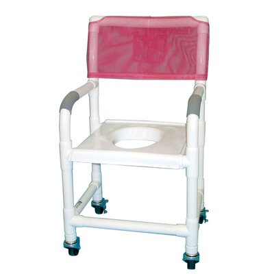 Standard Deluxe Shower Chair with Clamp On Seat Footrest: Without Footrest, Color: Forest Green image