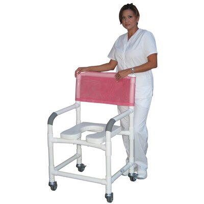 Wide Deluxe Shower Chair with Open Front Soft Seat Color: Mauve image