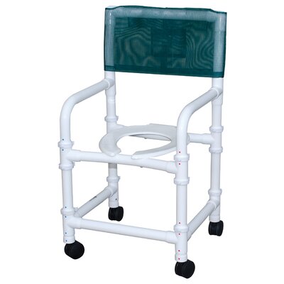 Echo Shower Chair Size: 18, Assembled: No, Color: Forest Green, Slide Out Commode Pail: Without image