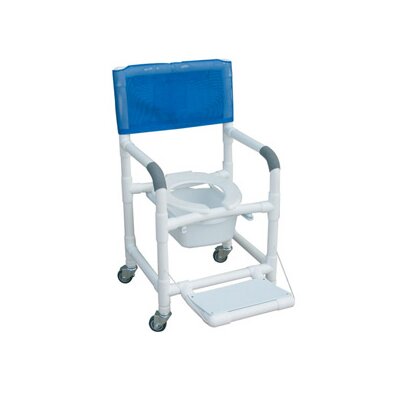 Standard Deluxe Shower Chair with Folding Footrest Color: Royal Blue image