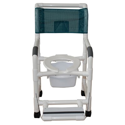 Standard Deluxe Shower Chair with Folding Footrest Color: Forest Green image