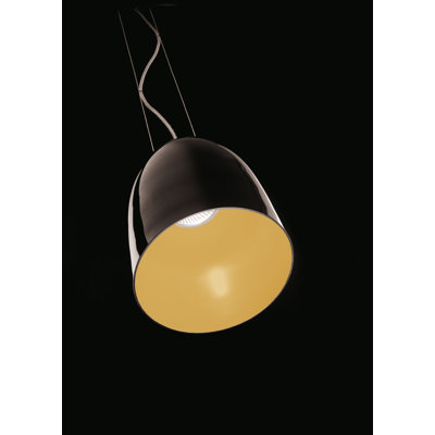 Oversized Bowl Pendant Shade Color: Gold / Black