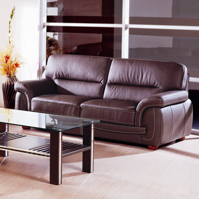 Sienna BR Sofa BVF1144 Hokku Designs Sienna Leather Sofa