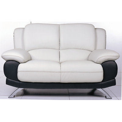 117 BL Loveseat BVF1214 Hokku Designs Caelyn Leather Loveseat