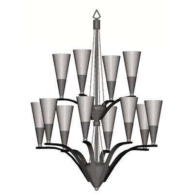 Syzygy 12 Light Foyer Chandelier Finish: Brushed Stainless/Polished Nickel