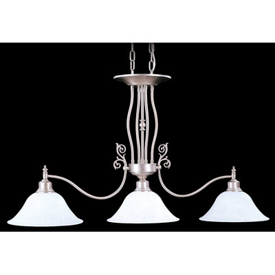 Provence  Island Chandelier Finish: Mahogany Bronze / Amber Marble
