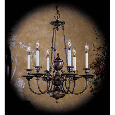 Kensington 6 Light Dining Chandelier Finish: Venetian Bronze