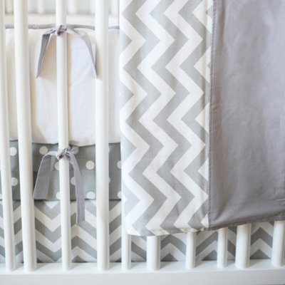 Zig Zag Baby 2 Piece Crib Bedding Set Color: Slate