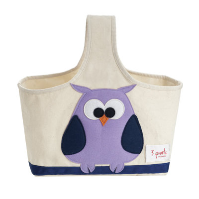 3 Sprouts Purple Owl Storage Caddy