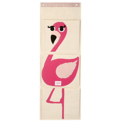 3 Sprouts Flamingo Wall Toy Organizer UWLFLM