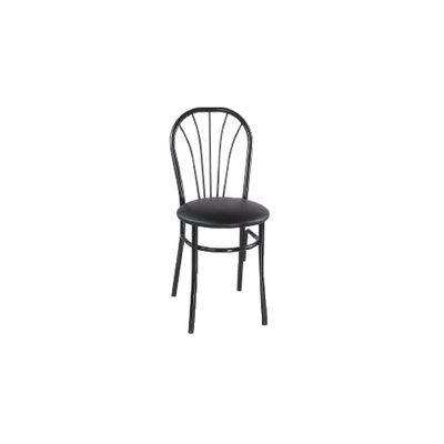 Cafe Side Chair (Set of 2) Finish: Chrome, Upholstery: Mocha