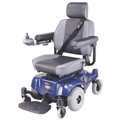 Compact Mid - Wheel Drive Power Chair Color: Blue image