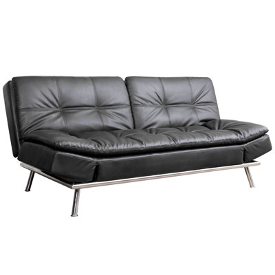 YG-F118-BLK BYV1686 Abbyson Living Chandler Euro Convertible Loveseat