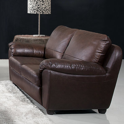 CI-1281-BRN-2 BYV3326 Abbyson Living Verano Leather Loveseat