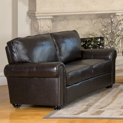 CH-1918-BRN-2 BYV1089 Abbyson Living Bliss Leather Loveseat