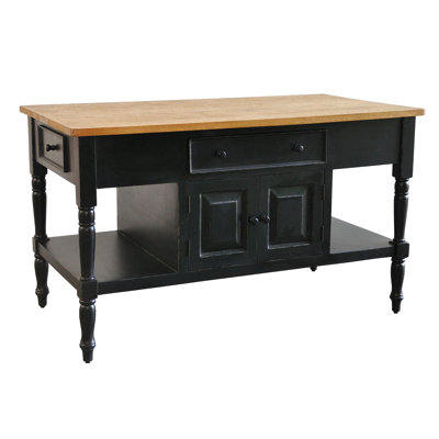 Brookstonval Kitchen Island Base Finish: Light Black