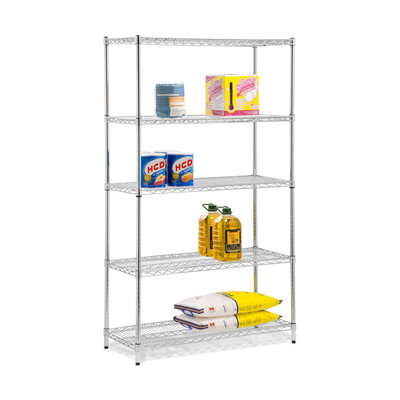 72 H 5 Shelf Shelving Unit Starter Finish: Chrome image