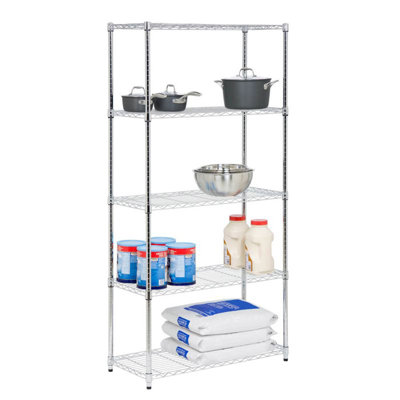 Storage 72 H 5 Shelf Shelving Unit Finish: Chrome image