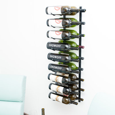 Wall Series 18 Bottle Wall Mounted Wine Rack Finish: Satin Black