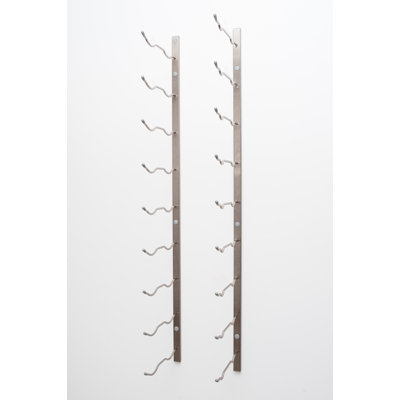 Wall Series 18 Bottle Wall Mounted Wine Rack Finish: Brushed Nickel
