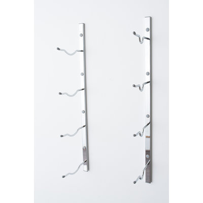 Wall Series 4 Big Bottle Wall Mounted Wine Rack Color: Chrome