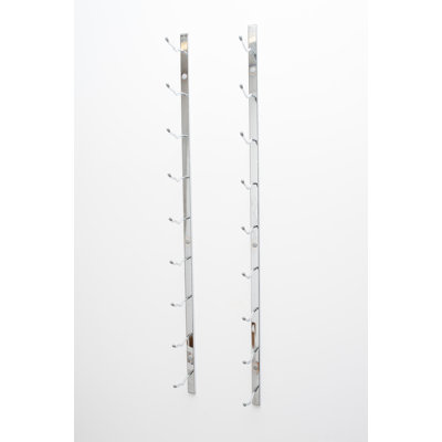 Wall Series 9 Bottle Wall Mounted Wine Rack Finish: Chrome