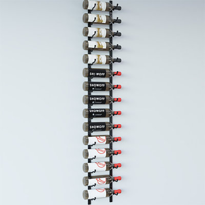 Wall Series 15 Bottle Wall Mounted Wine Bottle Rack Finish: Satin Black