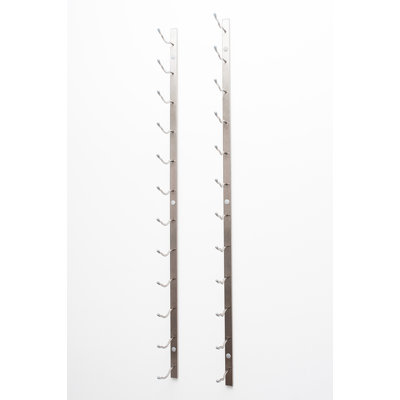 Wall Series 15 Bottle Wall Mounted Wine Bottle Rack Finish: Brushed Nickel