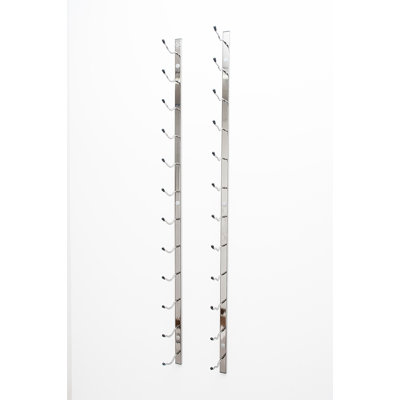 Wall Series 15 Bottle Wall Mounted Wine Bottle Rack Finish: Chrome
