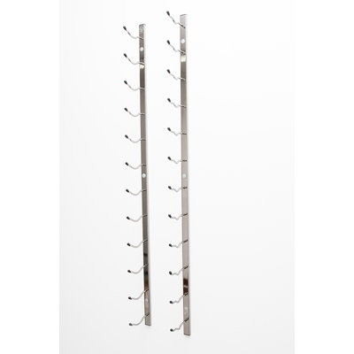 Wall Series 15 Bottle Wall Mounted Wine Bottle Rack Finish: Black Chrome