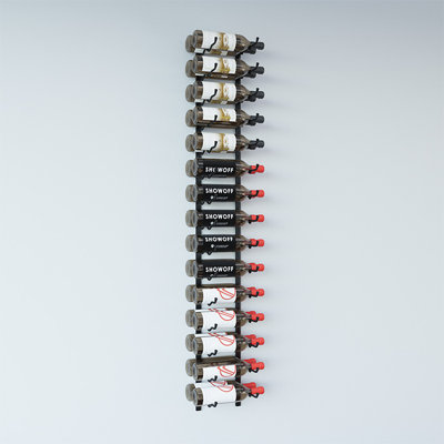 Wall Series 30 Bottle Wall Mounted Wine Bottle Rack Finish: Satin Black